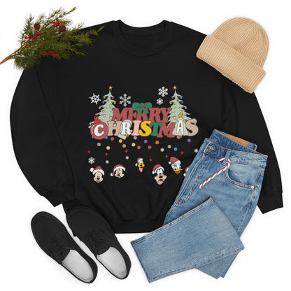 Mickey Merry Christmas Unisex Heavy Blend™ Crewneck Sweatshirt - ESSENTIALS365