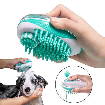 Pet Dog Cat Bath Brush 2-in-1 Pet SPA Massage Comb Soft Silicone Pet Shower Hair Grooming Cmob Dog Cleaning Tool Pet Supplies - ESSENTIALS365