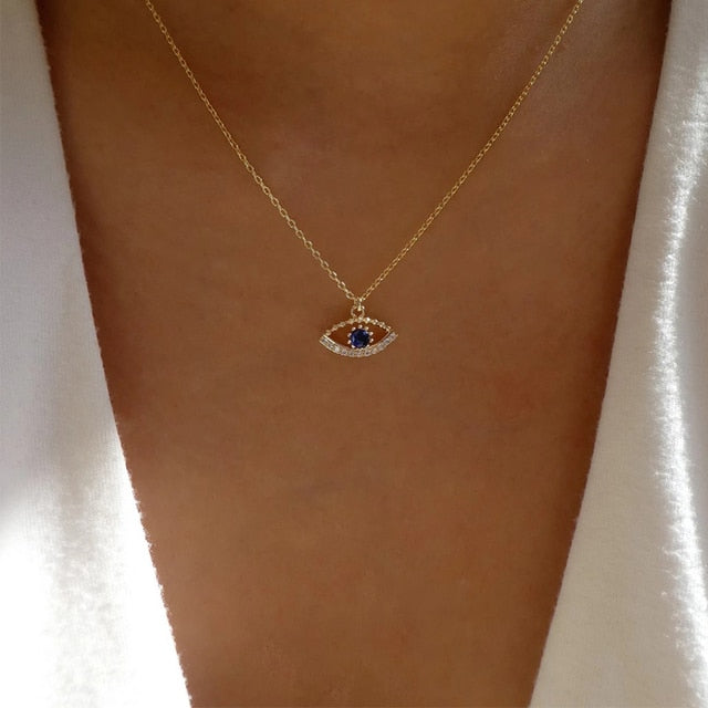 Turkish Blue Evil Eye Necklace - ESSENTIALS365