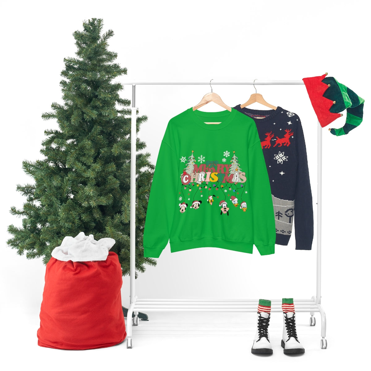 Mickey Merry Christmas Unisex Heavy Blend™ Crewneck Sweatshirt - ESSENTIALS365