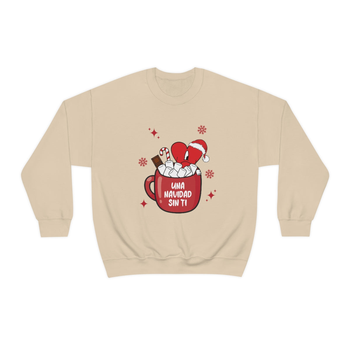 Bad Bunny Christmas Sweatshirt, Retro Vintage Bad Bunny Shirt, Una Navidad Sin Ti Sweatshirt, Pop Music lover Gift,Bad Bunny Xmas Gifts Tees - ESSENTIALS365