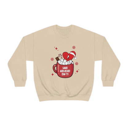 Bad Bunny Christmas Sweatshirt, Retro Vintage Bad Bunny Shirt, Una Navidad Sin Ti Sweatshirt, Pop Music lover Gift,Bad Bunny Xmas Gifts Tees - ESSENTIALS365