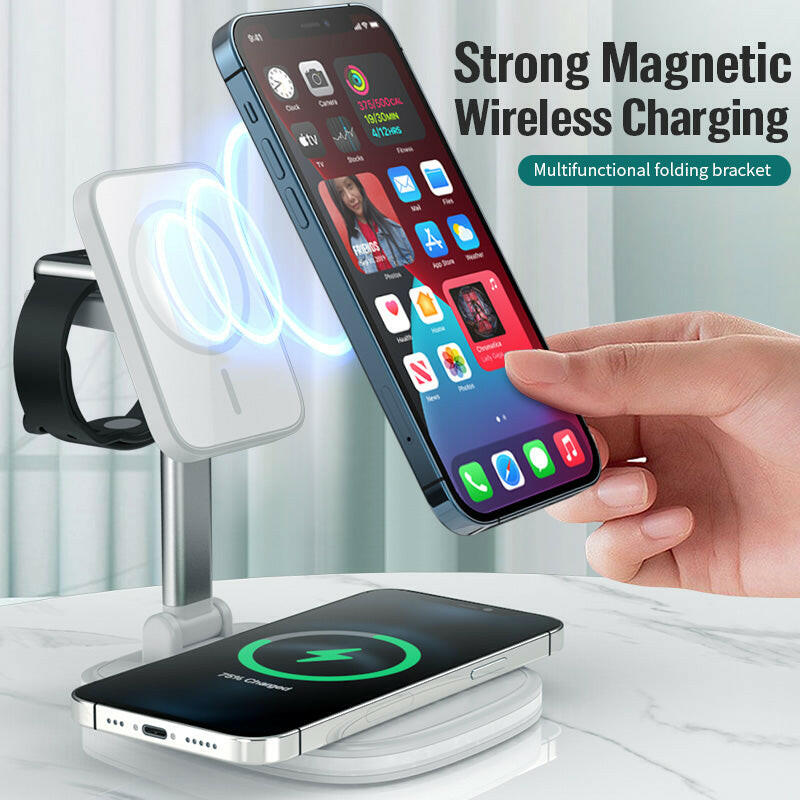 3in1  15W Folding Wireless Magnetic Charger - ESSENTIALS365