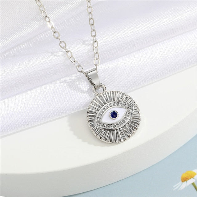 Crystal Turkish Evil Eye Necklace - ESSENTIALS365