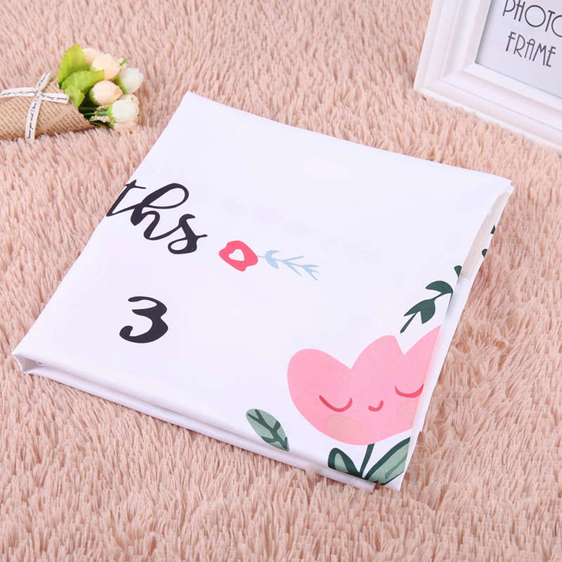 Newborn Baby Milestone Blankets Photography Blanket Bathing Towels Flower Print Soft Blanket DIY Infant Photography Props - ESSENTIALS365