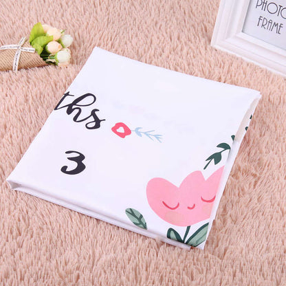 Newborn Baby Milestone Blankets Photography Blanket Bathing Towels Flower Print Soft Blanket DIY Infant Photography Props - ESSENTIALS365