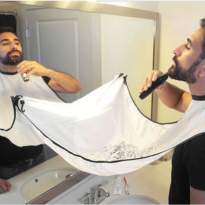 Man Bathroom Apron Male Beard Apron Razor Holder Hair Shave Beard Catcher Waterproof Floral Cloth Household Cleaning Protector - ESSENTIALS365