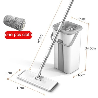 Mop magic Floor Squeeze squeeze mop with bucket flat bucket rotating mop for wash floor house home cleaning cleaner easy 2020new - ESSENTIALS365