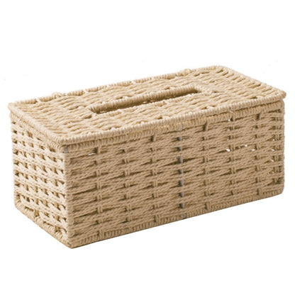 Rattan Tissue Box Vintage Napkin Holder Case Clutter Storage Container Cover Living Room Desk Decoration - ESSENTIALS365