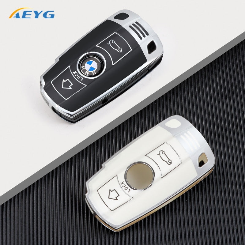 Soft TPU Car Remote Key Case Cover Shell For BMW X1 X5 X6 Z4 E90 E60 E70 E87 3 5 6 Series M3 M5 Holder Shell Fob Accessories - ESSENTIALS365