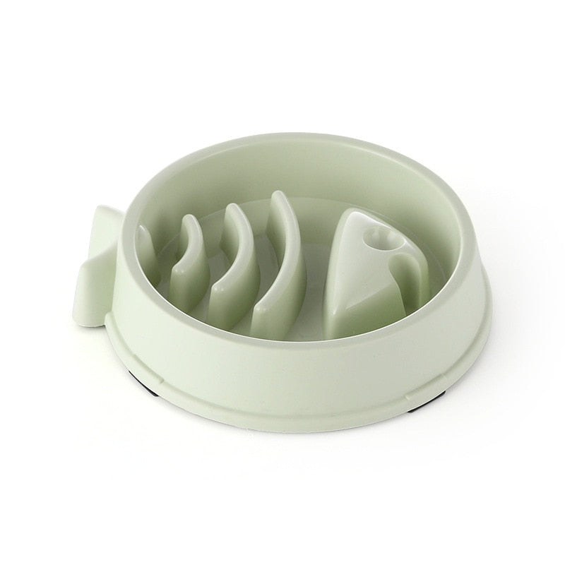 Pet Cat Dog Slow Food Bowl Fat Help Healthy Round Anti-choking Thickened And Non-slip Multiple Colors Shapes - ESSENTIALS365