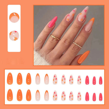 Simple French Manicure Fake Nails Press On Nail - ESSENTIALS365