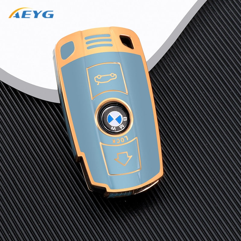 Soft TPU Car Remote Key Case Cover Shell For BMW X1 X5 X6 Z4 E90 E60 E70 E87 3 5 6 Series M3 M5 Holder Shell Fob Accessories - ESSENTIALS365