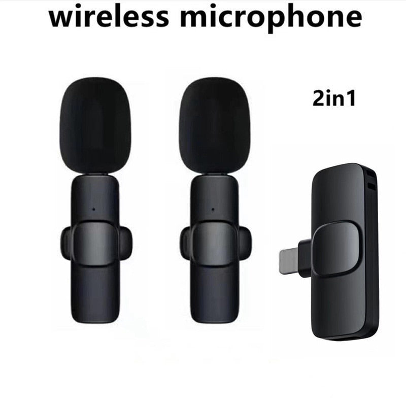 Professional Wireless Lavalier Lapel Microphone for iPhone, iPad - Cordless Omnidirectional Condenser Recording Mic for Interview Video Podcast Vlog YouTube - ESSENTIALS365