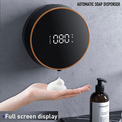 Wall Mount Automatic Foam Soap Dispensers LED Temperature Display Electric Touchless Infrared Sensor Foam Machine Liquid Dispens - ESSENTIALS365