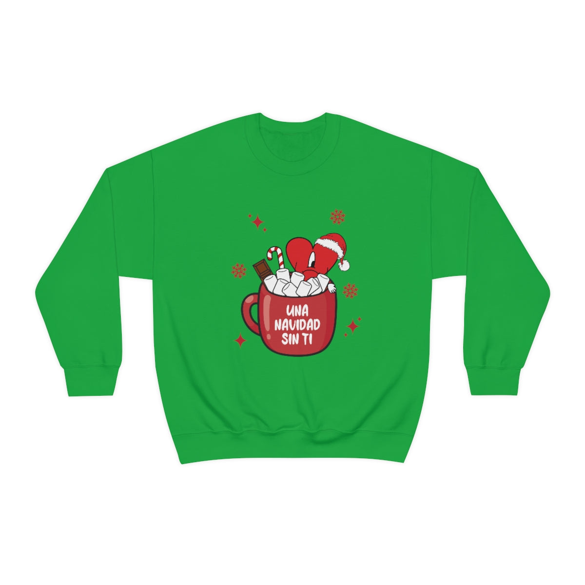 Bad Bunny Christmas Sweatshirt, Retro Vintage Bad Bunny Shirt, Una Navidad Sin Ti Sweatshirt, Pop Music lover Gift,Bad Bunny Xmas Gifts Tees - ESSENTIALS365