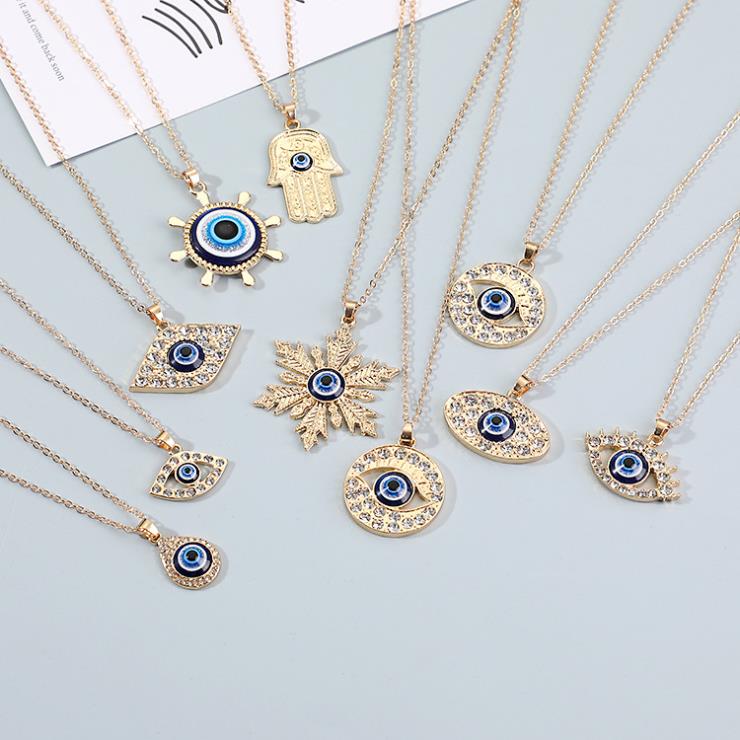 Turkish Blue Evil Eye Necklace - ESSENTIALS365