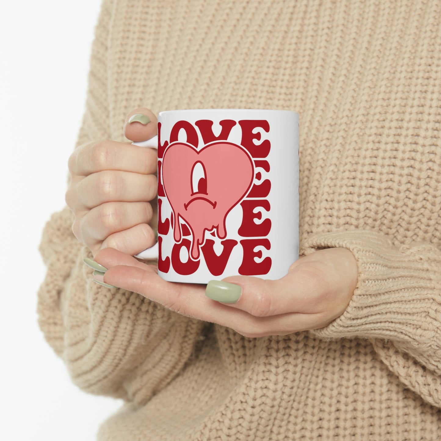 Bad Bunny Valentine LOVE Ceramic Mug 11oz - ESSENTIALS365