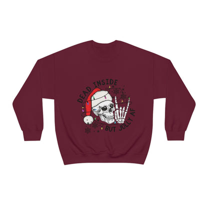 Dead Inside But Jolly AF Unisex Heavy Blend™ Crewneck Sweatshirt - ESSENTIALS365