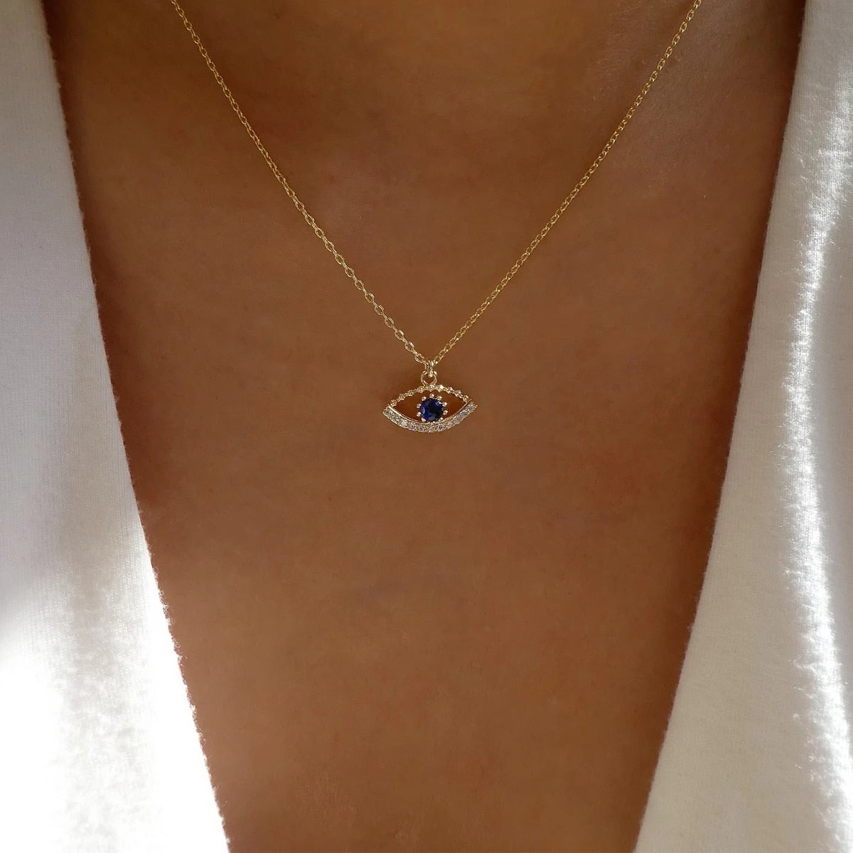 Turkish Blue Evil Eye Necklace - ESSENTIALS365