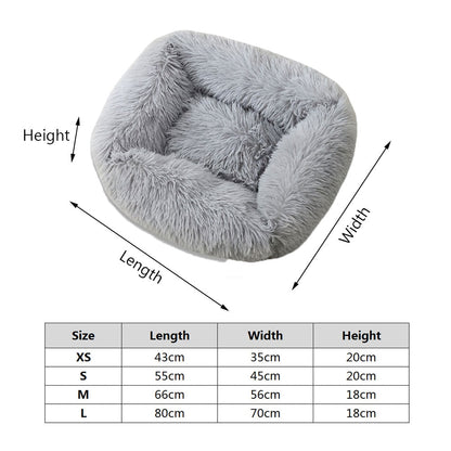 Plush Cat Bed House Warm Soft Square Cats Nest Winter Pet Cushion Mats For Small Dogs Cats Pet Basket Puppy Kennel Pets Supplies - ESSENTIALS365