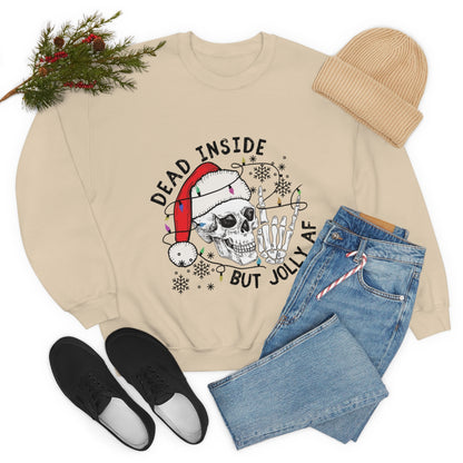 Dead Inside But Jolly AF Unisex Heavy Blend™ Crewneck Sweatshirt - ESSENTIALS365