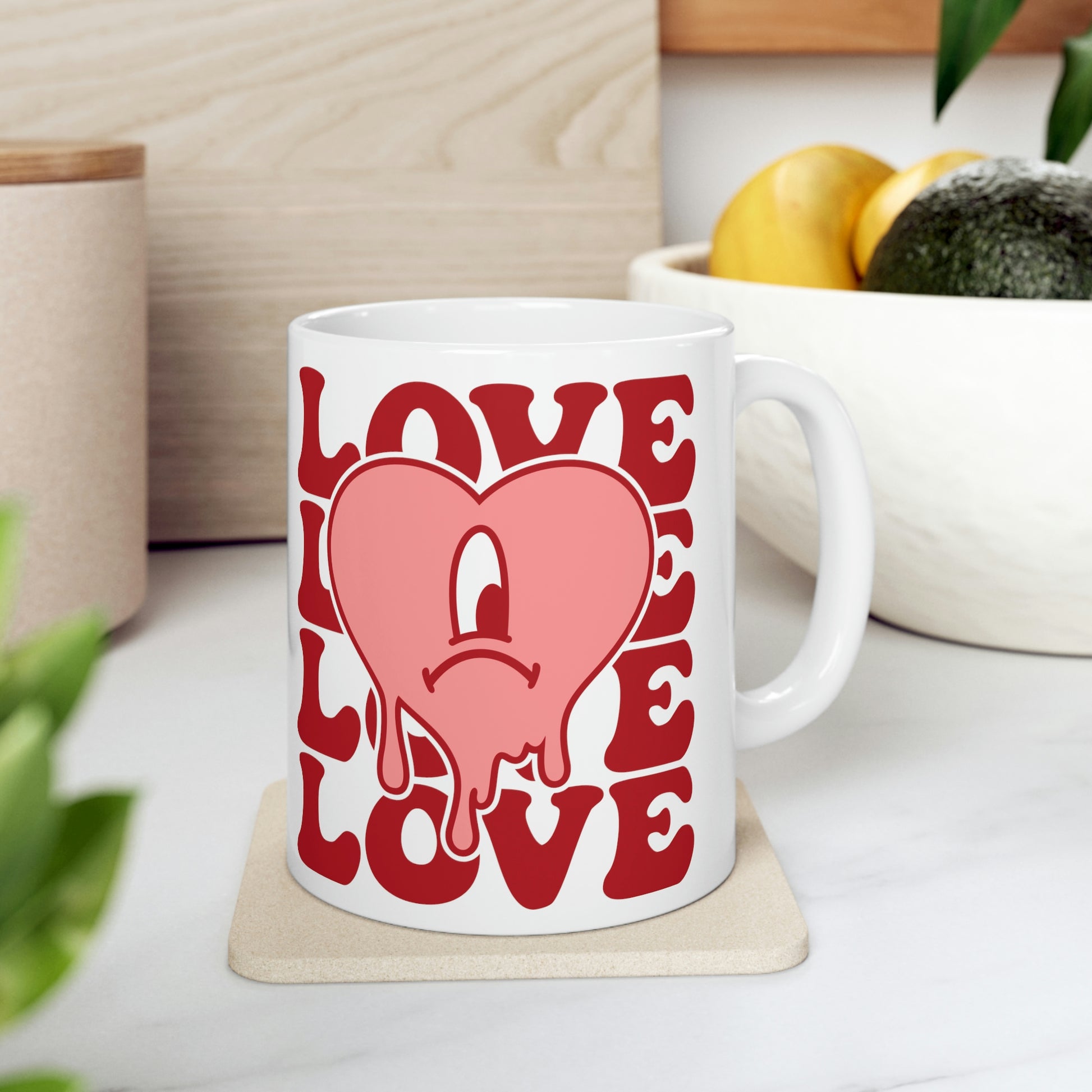 Bad Bunny Valentine LOVE Ceramic Mug 11oz - ESSENTIALS365