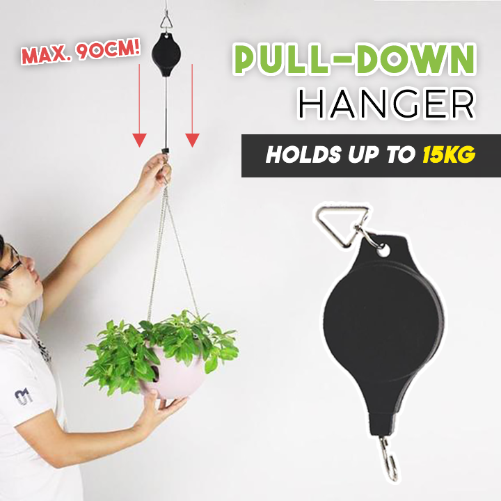 EasyAdjust Pull Down Plant Hanger - ESSENTIALS365