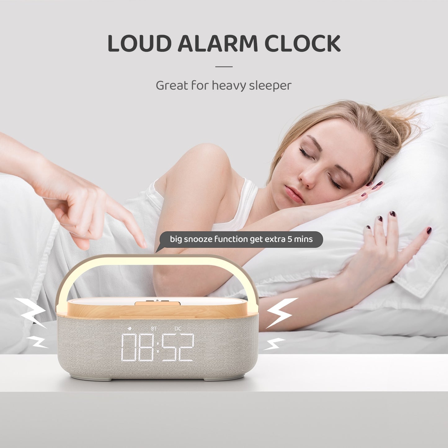 Wireless Charging Pad Alarm Clock - ESSENTIALS365