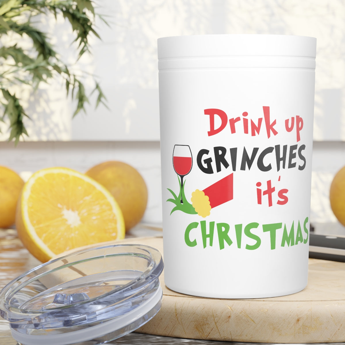 Drink Up Grinches It's Christmas Vacuum Insulated Tumbler, 11oz - ESSENTIALS365