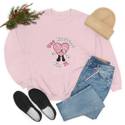 Bad Bunny Christmas Sweatshirt, Retro Vintage Bad Bunny Shirt, Una Navidad Sin Ti Sweatshirt, Pop Music lover Gift,Bad Bunny Xmas Gifts Tees - ESSENTIALS365