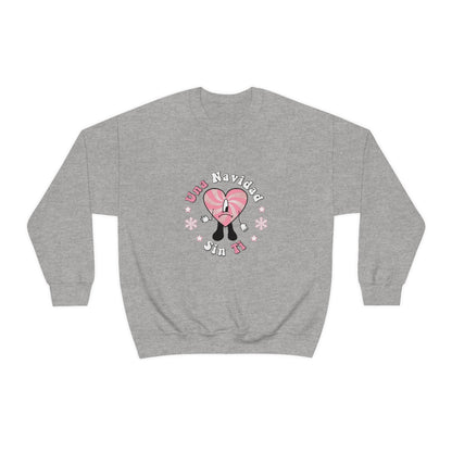 Bad Bunny Christmas Sweatshirt, Retro Vintage Bad Bunny Shirt, Una Navidad Sin Ti Sweatshirt, Pop Music lover Gift,Bad Bunny Xmas Gifts Tees - ESSENTIALS365